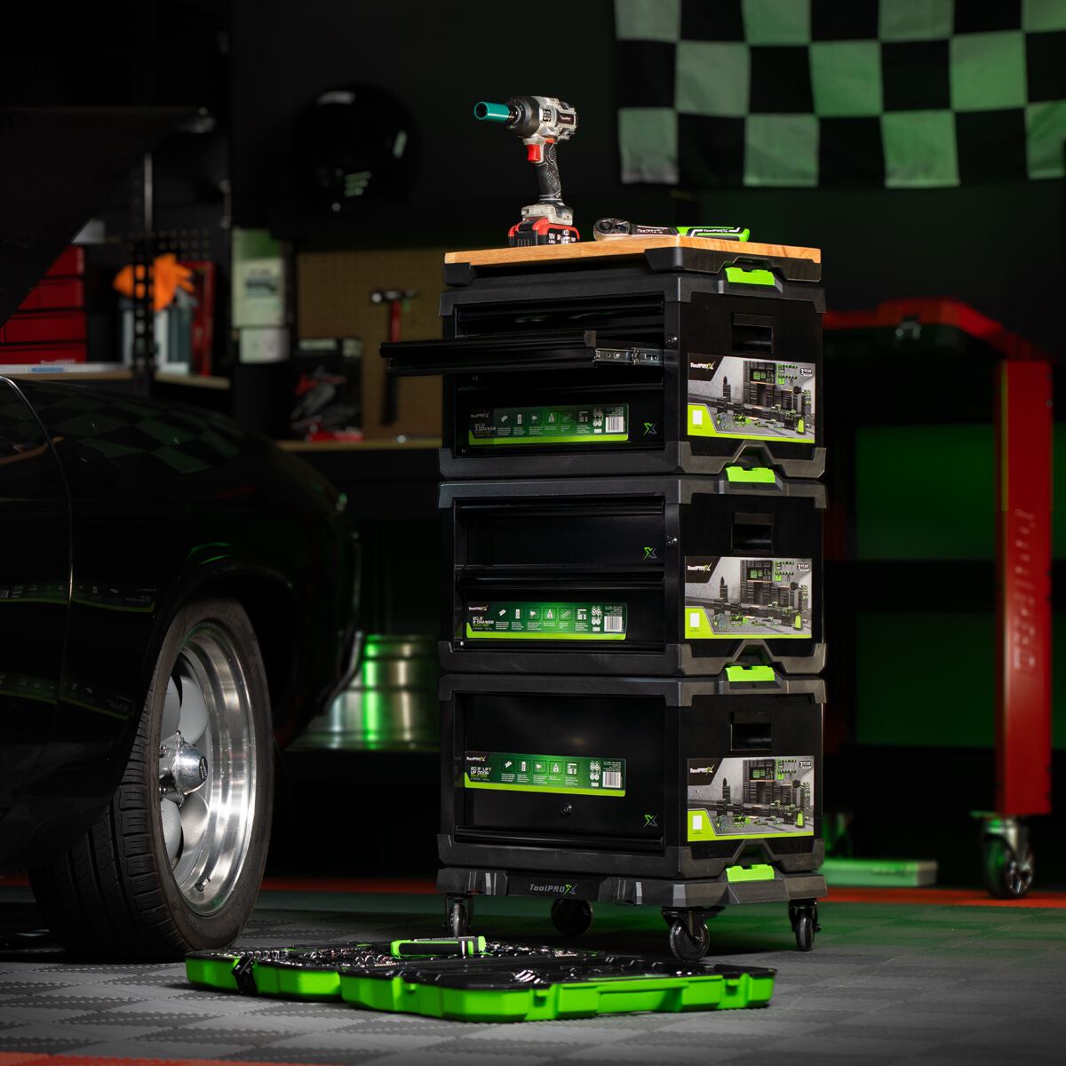 ToolPRO-X Metal Modular Storage System - Large Plastic Organiser, , scanz_hi-res