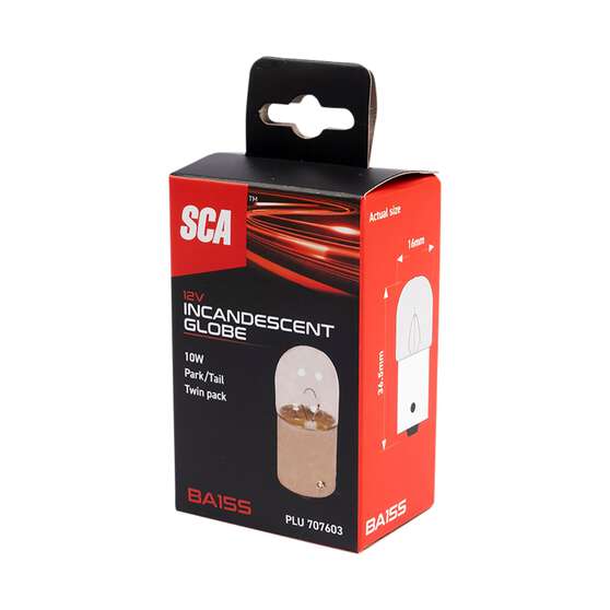 SCA Incandescent Globe - R10W 12V 10W - 2 Pack, , scanz_hi-res