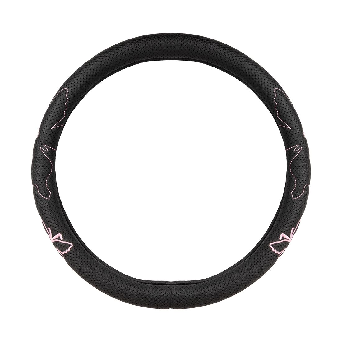 SCA Butterfly Steering Wheel Cover & Seat Belt Buddie Set Pink, , scanz_hi-res