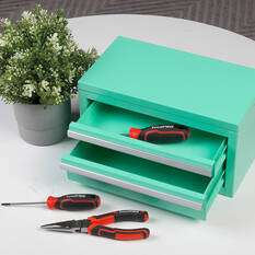 ToolPRO Mini Tool Chest 2 Drawer Aqua, , scanz_hi-res