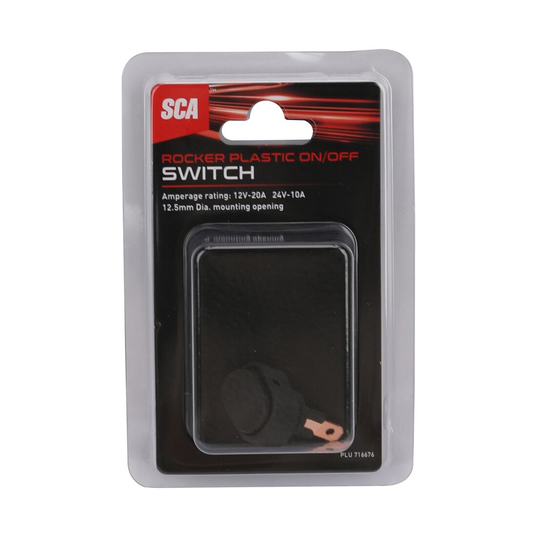 SCA Rocker Switch Oval - 12/24V, On/Off, Plastic, , scanz_hi-res