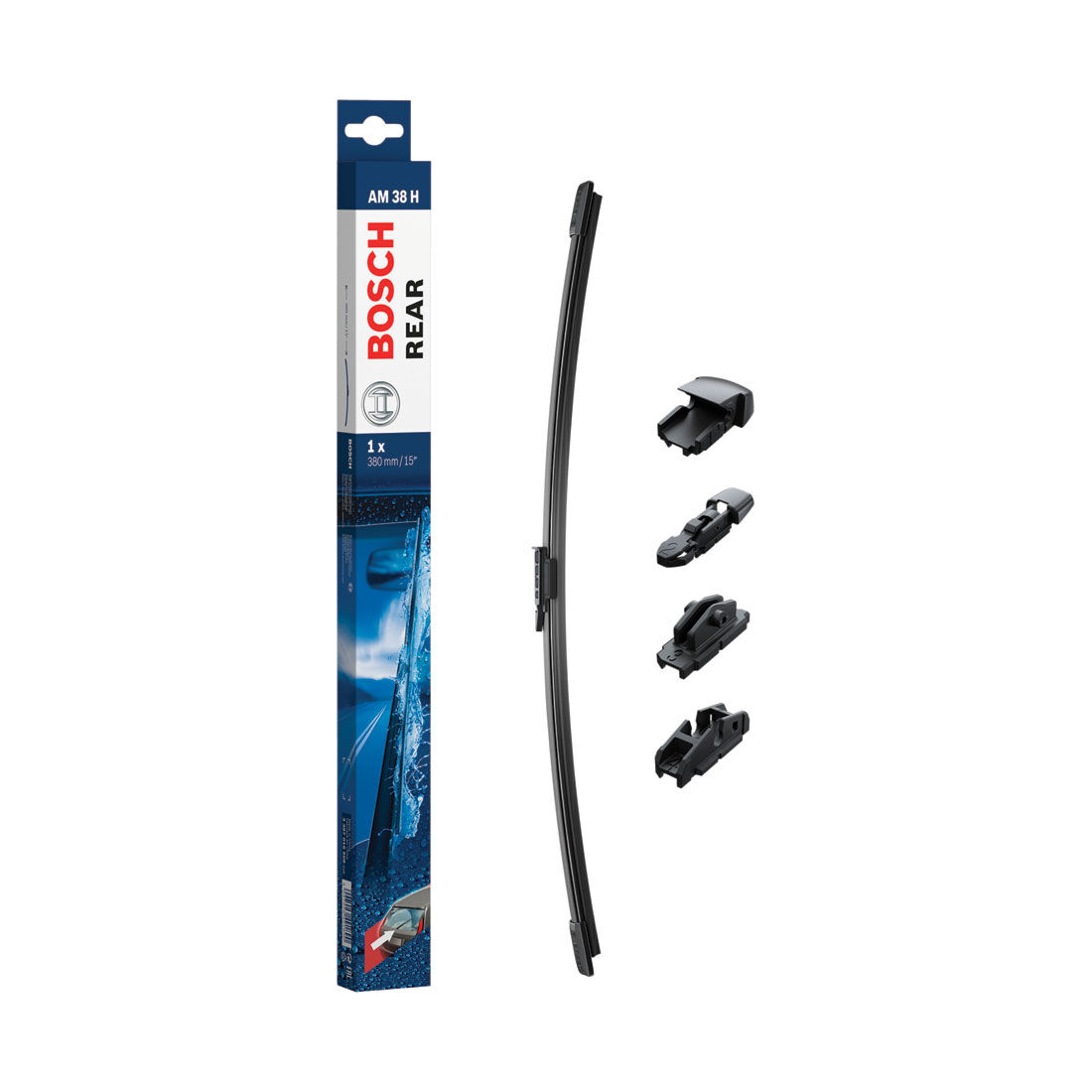 Bosch Rear Wiper Blade 380mm (15") Single - AM38H, , scanz_hi-res