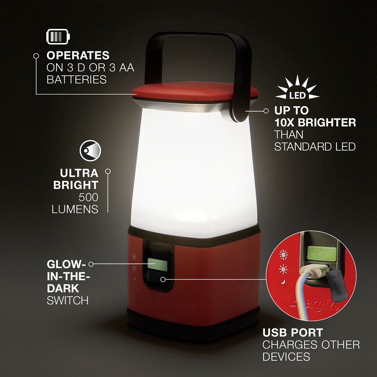 Energizer 360&deg; 500 Lumens Lantern, , scanz_hi-res