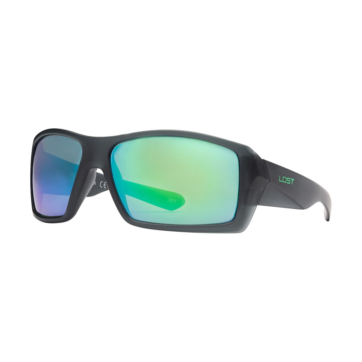 LOST Sunglasses La Mans Green Polarised Xtal Black, , scanz_hi-res