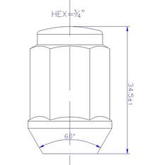 Calibre Wheel Nuts SN12150, Tapered, M12x1.50, , scanz_hi-res