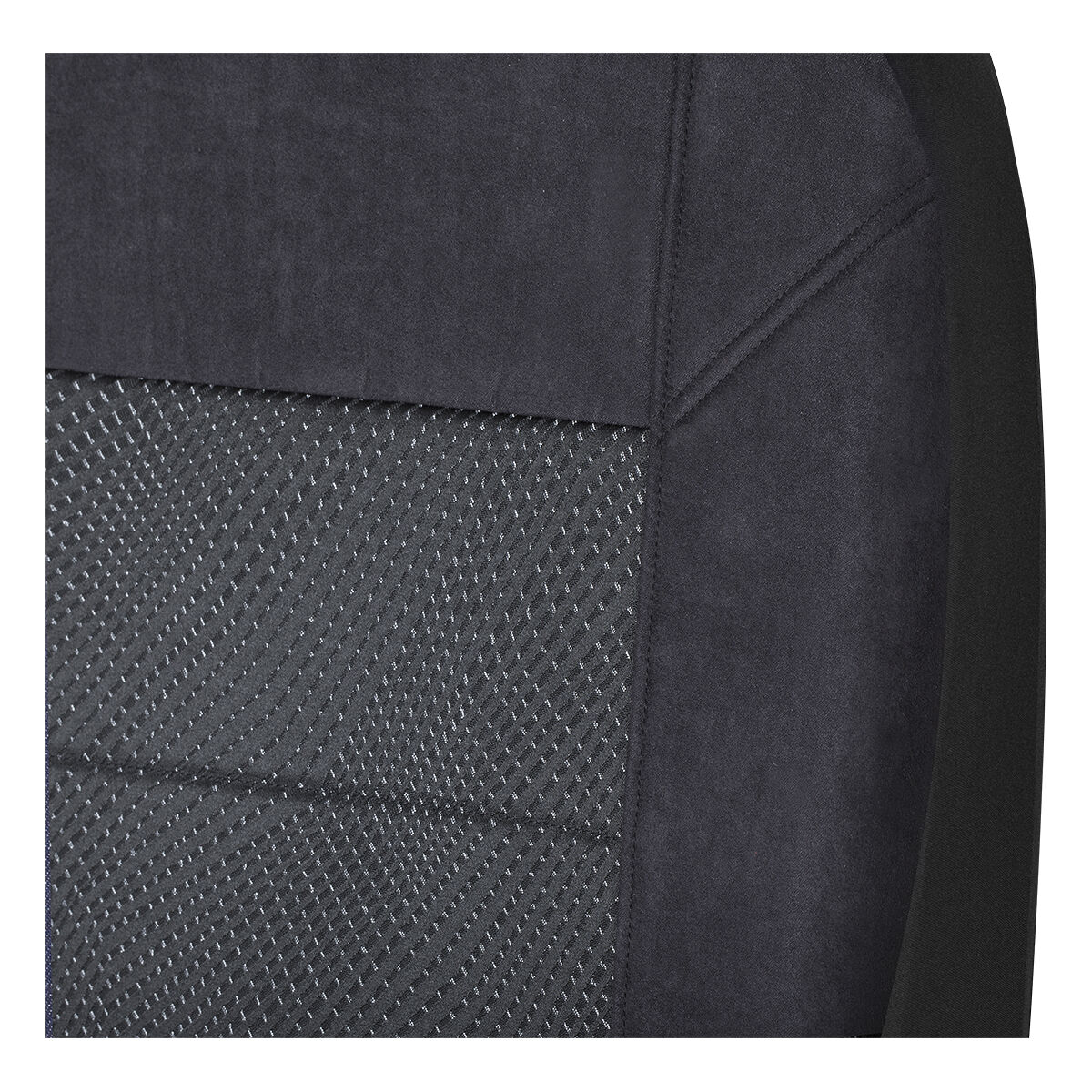 SCA Premium Jacquard and Velour Seat Covers Black Adjustable Headrests Airbag Compatible 30SAB, , scanz_hi-res