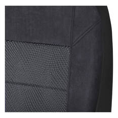 SCA Premium Jacquard and Velour Seat Covers Black Adjustable Headrests Airbag Compatible 30SAB, , scanz_hi-res