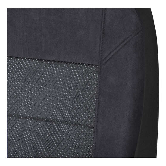 SCA Premium Jacquard and Velour Seat Covers Black Adjustable Headrests Airbag Compatible 30SAB, , scanz_hi-res