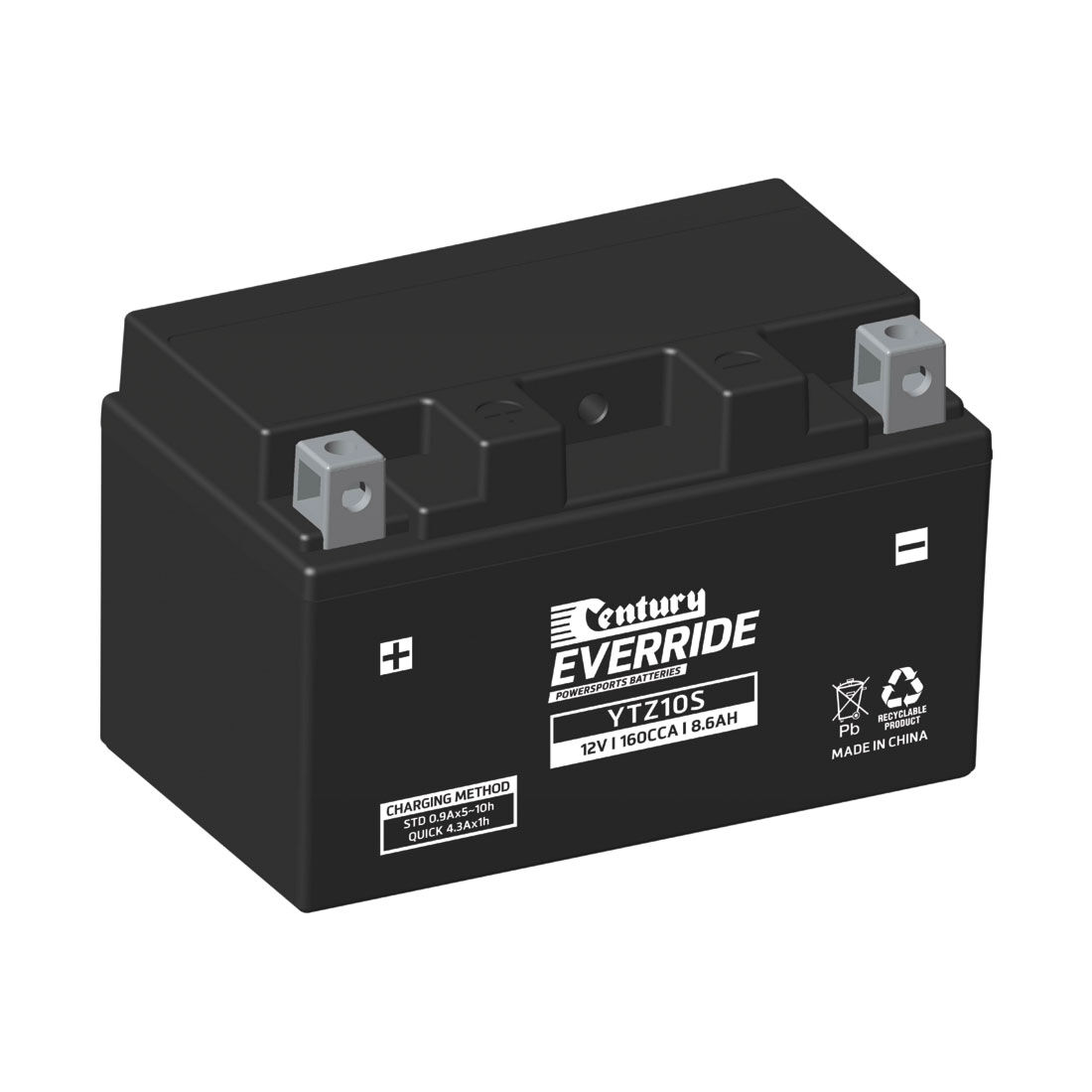 Century EverRide Powersports Battery YTZ10S, , scanz_hi-res