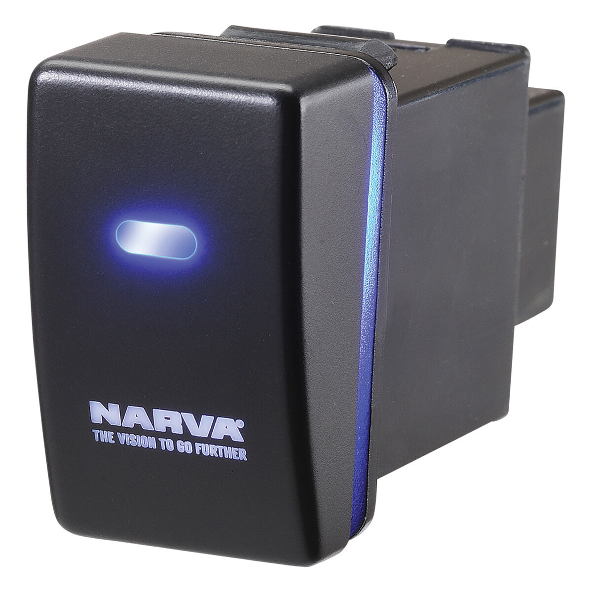 Narva OE Style Switch - Suits Holden Colorado 08-13 / Isuzu D-Max 09-13, Blank Push On/Off, Blue LED, 63324BL, , scanz_hi-res