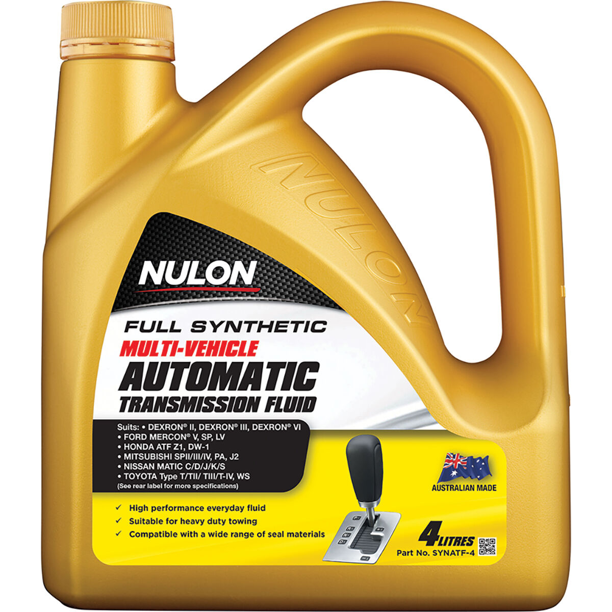 Nulon ATF Multi Vehicle Automatic Transmission Fluid 4 Litre, , scanz_hi-res