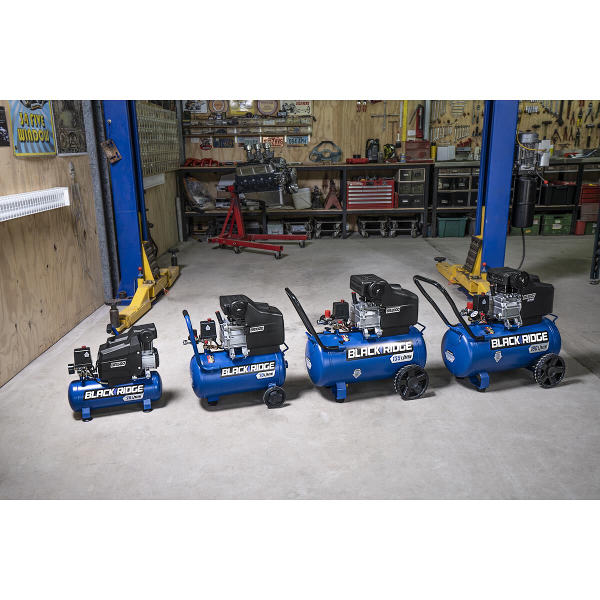 Blackridge Air Compressor 2HP Direct Drive 21 Litre tank, , scanz_hi-res