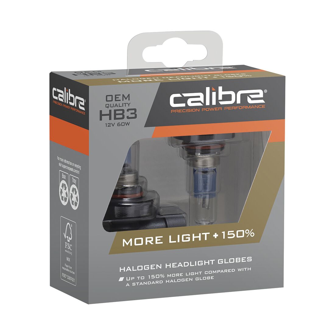 Calibre PLUS 150 Headlight Globes - HB3, 12V, 60W, , scanz_hi-res