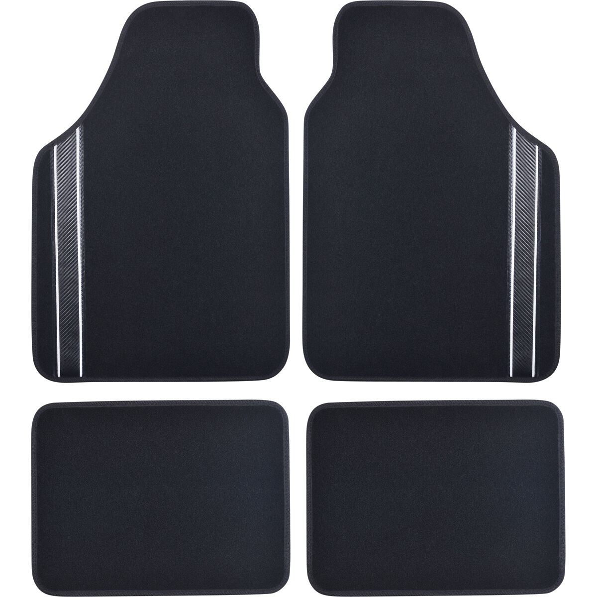SCA Racing Car Floor Mats Carpet Black Black Set of 4