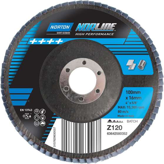 Norton Flap Disc 100mm, 120 Grit, , scanz_hi-res