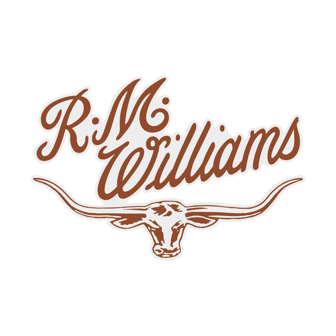 R.M.Williams Tan Script Sticker, , scanz_hi-res