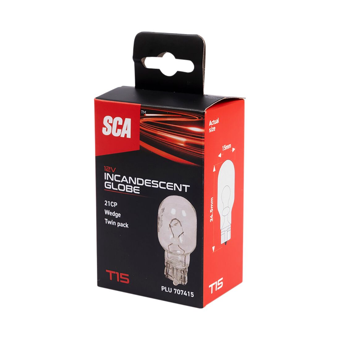 SCA Incandescent Globe - T15 12V 21CP - 2 Pack, , scanz_hi-res