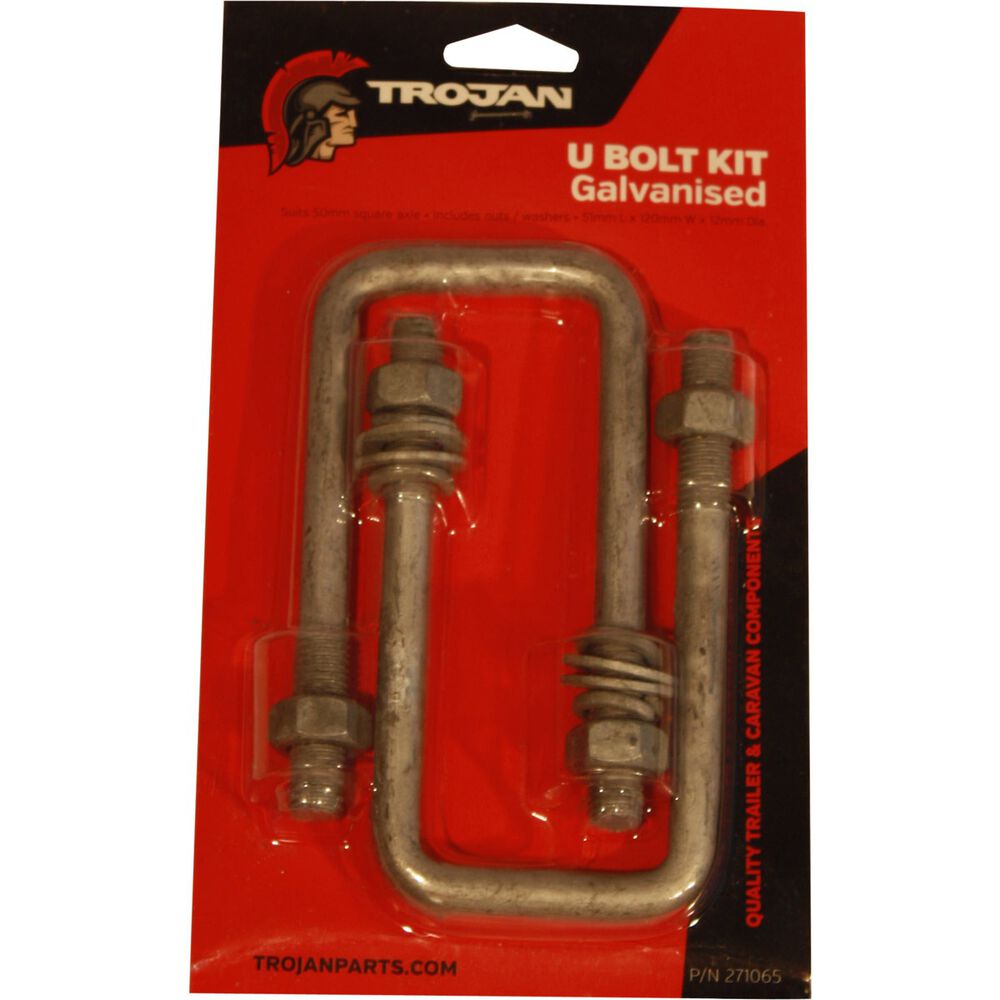 Trojan Square Trailer U Bolt Kit 51mm x 120mm Supercheap Auto New Zealand