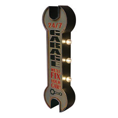 Tin Sign Garage Spanner with Lights, , scanz_hi-res