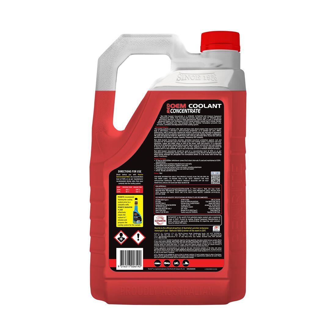 Penrite Red Long Life Anti Freeze / Anti Boil Coolant Concentrate - 5 Litres, , scanz_hi-res