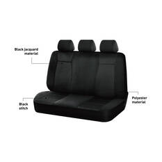 SCA Jacquard Seat Covers Black Adjustable Headrests Rear Bench, , scanz_hi-res