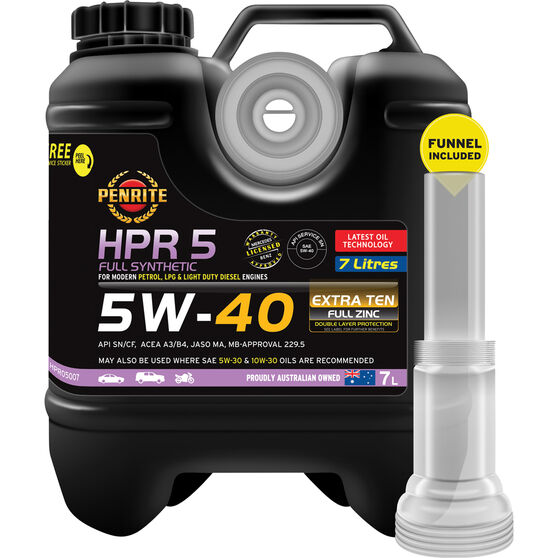 Penrite HPR 5 Engine Oil 5W-40 7 Litre, , scanz_hi-res