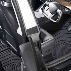 SCA Rubber Car Floor Mats - Front/Rear, Tesla Model Y 2019-23, Black, , scanz_hi-res
