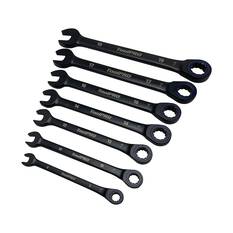 ToolPRO Black Ratchet Spanner Set 90-Tooth 7 Piece, , scanz_hi-res
