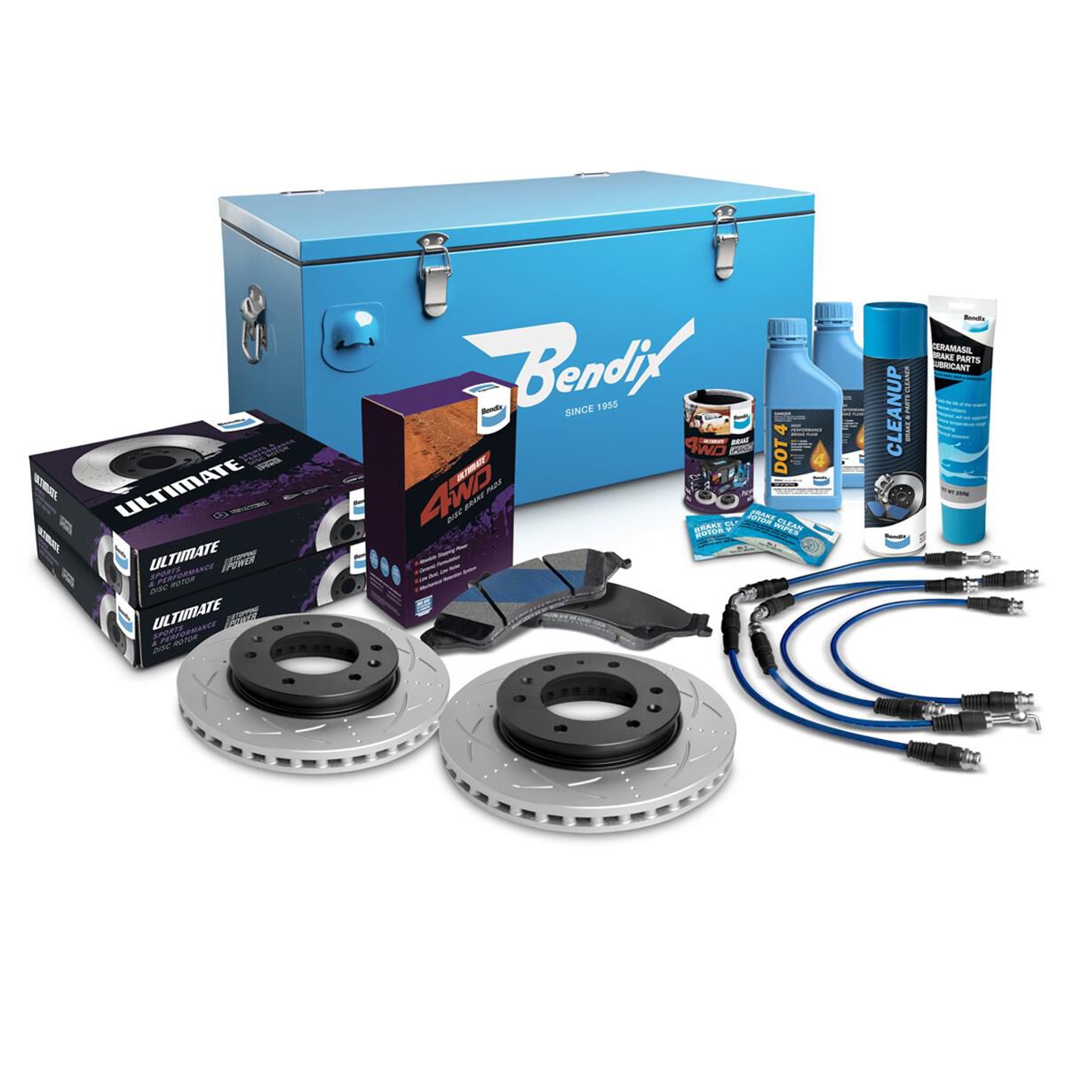 Bendix Ultimate 4WD Brake Upgrade Kit U4WD-BUK9+2, , scanz_hi-res