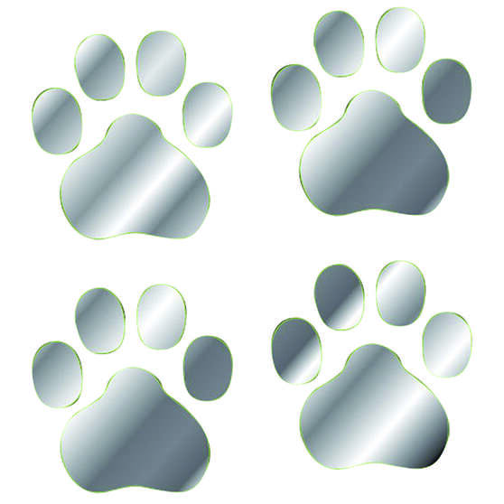 Sticker Paw Prints, Chrome, , scanz_hi-res