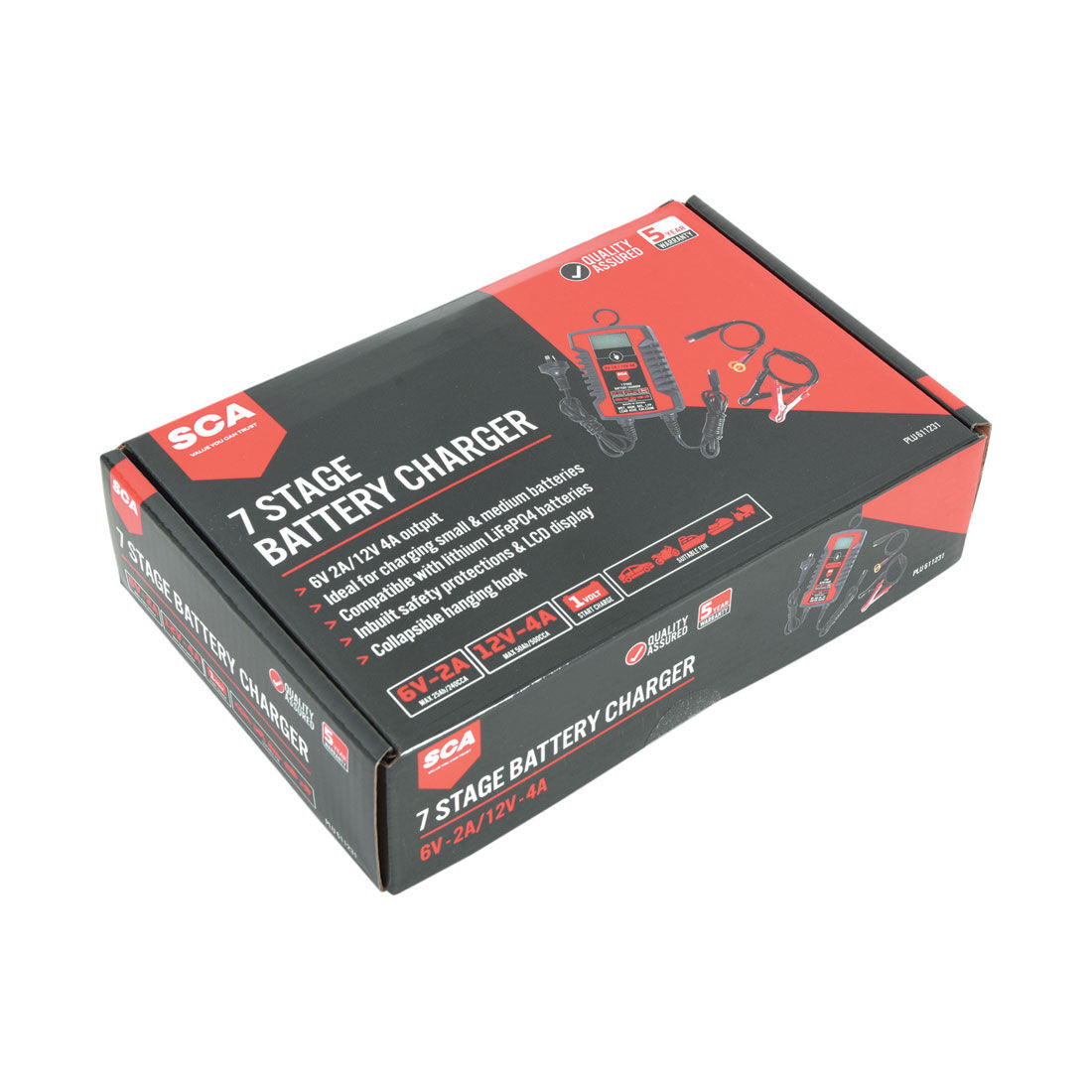 SCA 7 Stage Battery Charger 6/12V 2/4 Amp, , scanz_hi-res