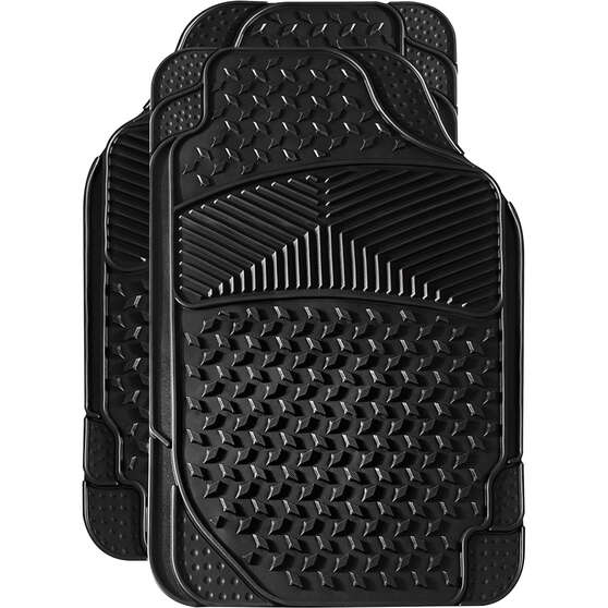 SCA PVC Car Floor Mats - Front Pair, Black, , scanz_hi-res