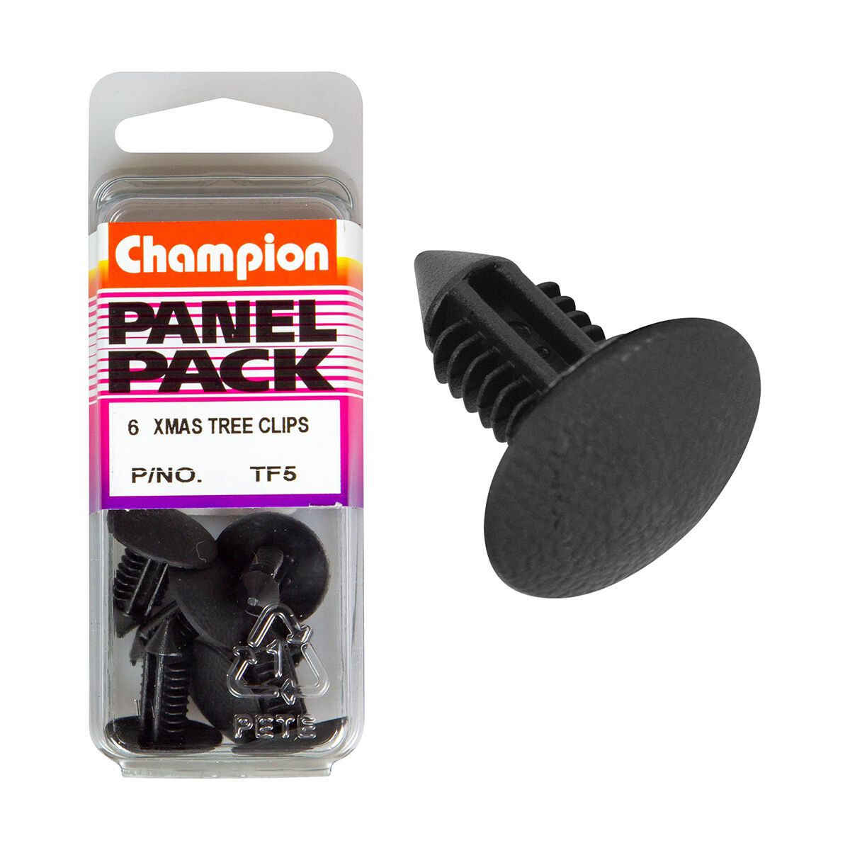 Champion Panel Pack Christmas Tree Clips Black TF5, 8mmx22mm, , scanz_hi-res
