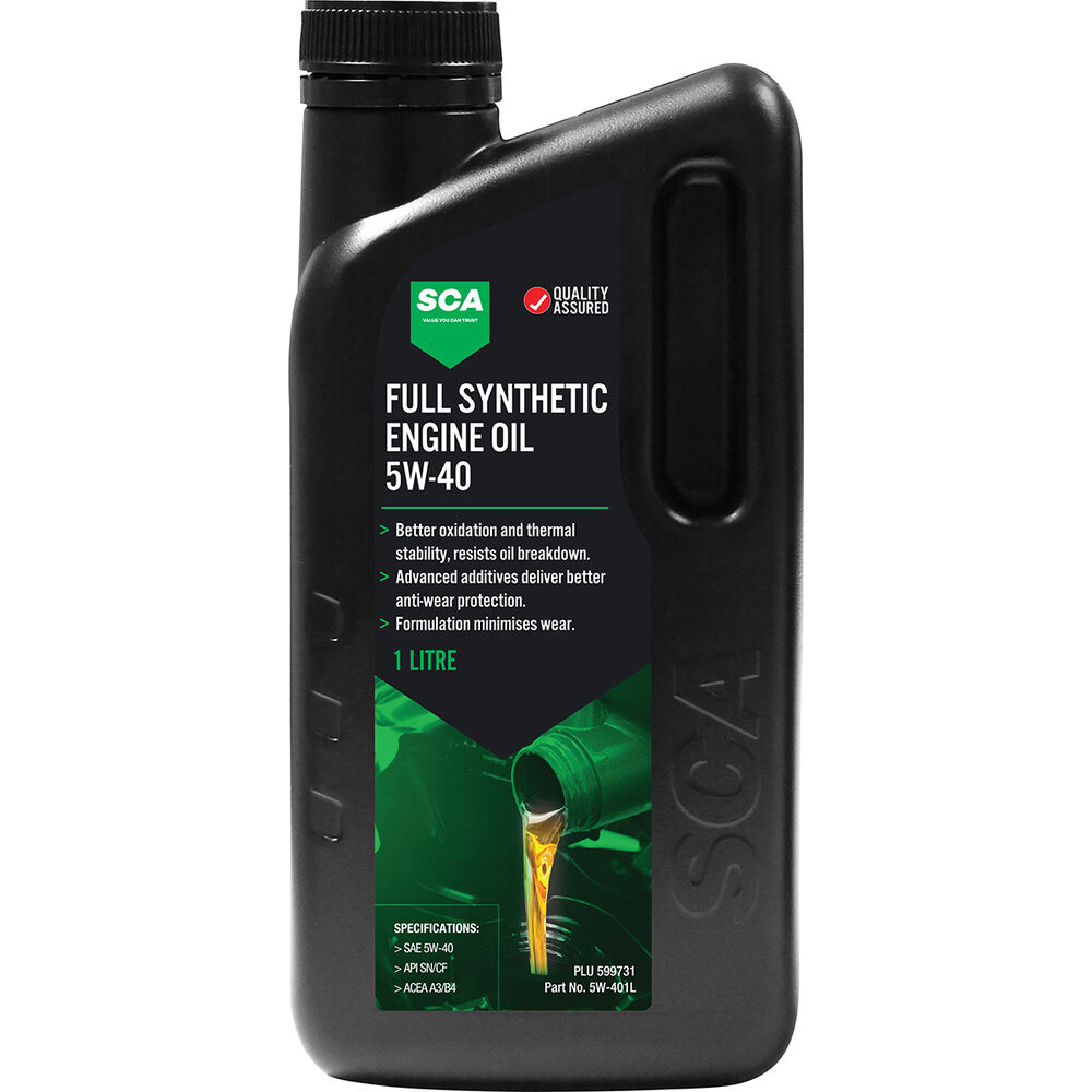 SCA Full Synthetic Engine Oil 5W40 A3/B4 1 Litre Supercheap Auto New