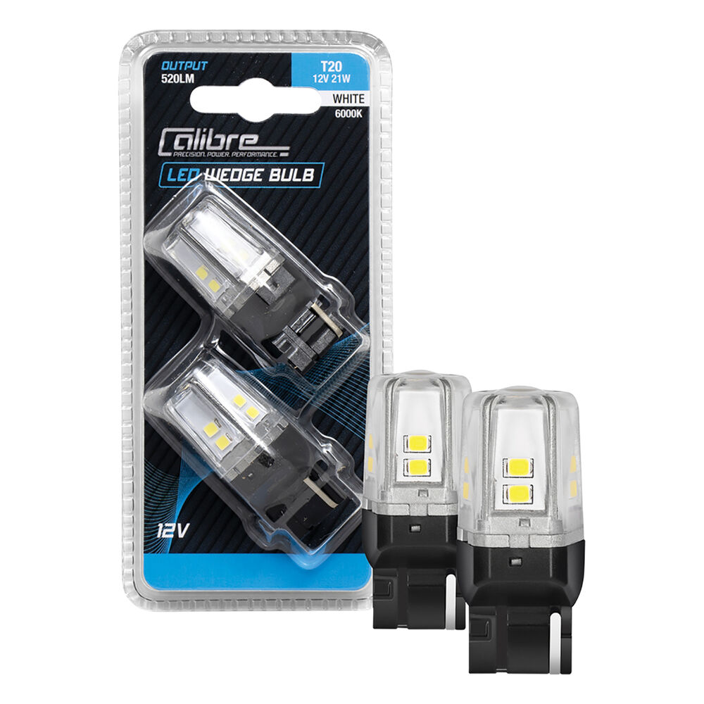 Calibre Automotive Globes LED Wedge 12V, 21W, T20 Supercheap Auto