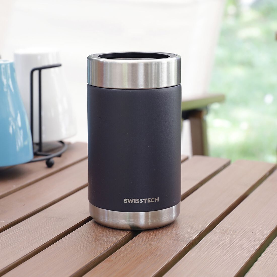 Swiss Tech Can Cooler - Charcoal, , scanz_hi-res