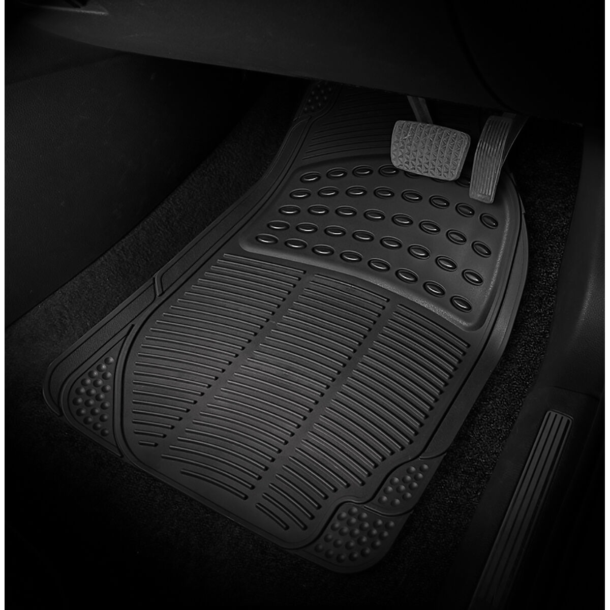 SCA Defend PVC Car Floor Mats - Set of 4, Black, , scanz_hi-res