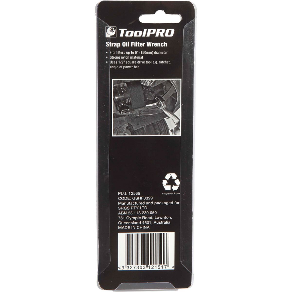 ToolPRO Oil Filter Wrench Strap 150mm, , scanz_hi-res