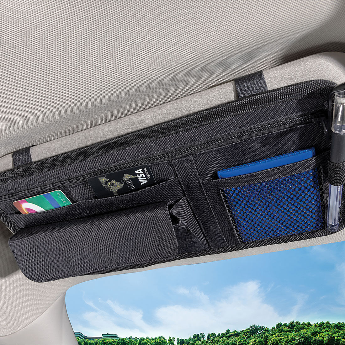 Cabin Crew Repreve Visor Organiser Black, , scanz_hi-res