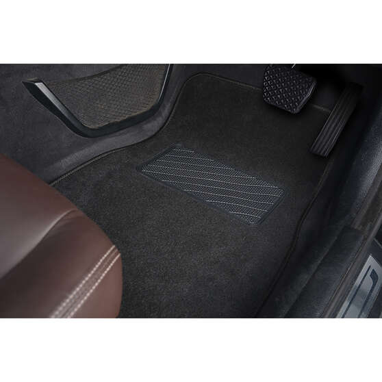 SCA Premier Plus Carpet Car Floor Mats - Set of 4, Black, , scanz_hi-res