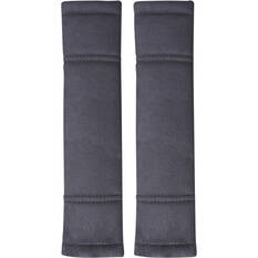 SCA Suede Velour Seat Belt Buddies Charcoal Pair, , scanz_hi-res