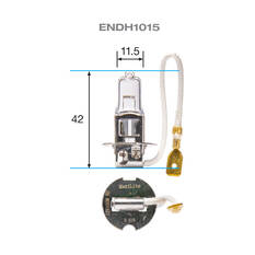 Enduralight Headlight Globe - H3, 12V 100W, ENDH1015, , scanz_hi-res