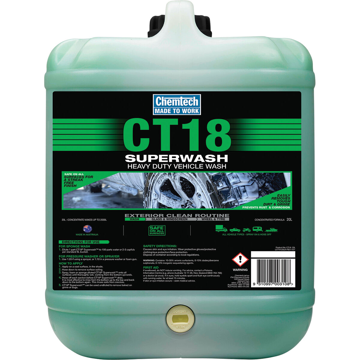 Chemtech CT18 Superwash 20 Litre, , scanz_hi-res