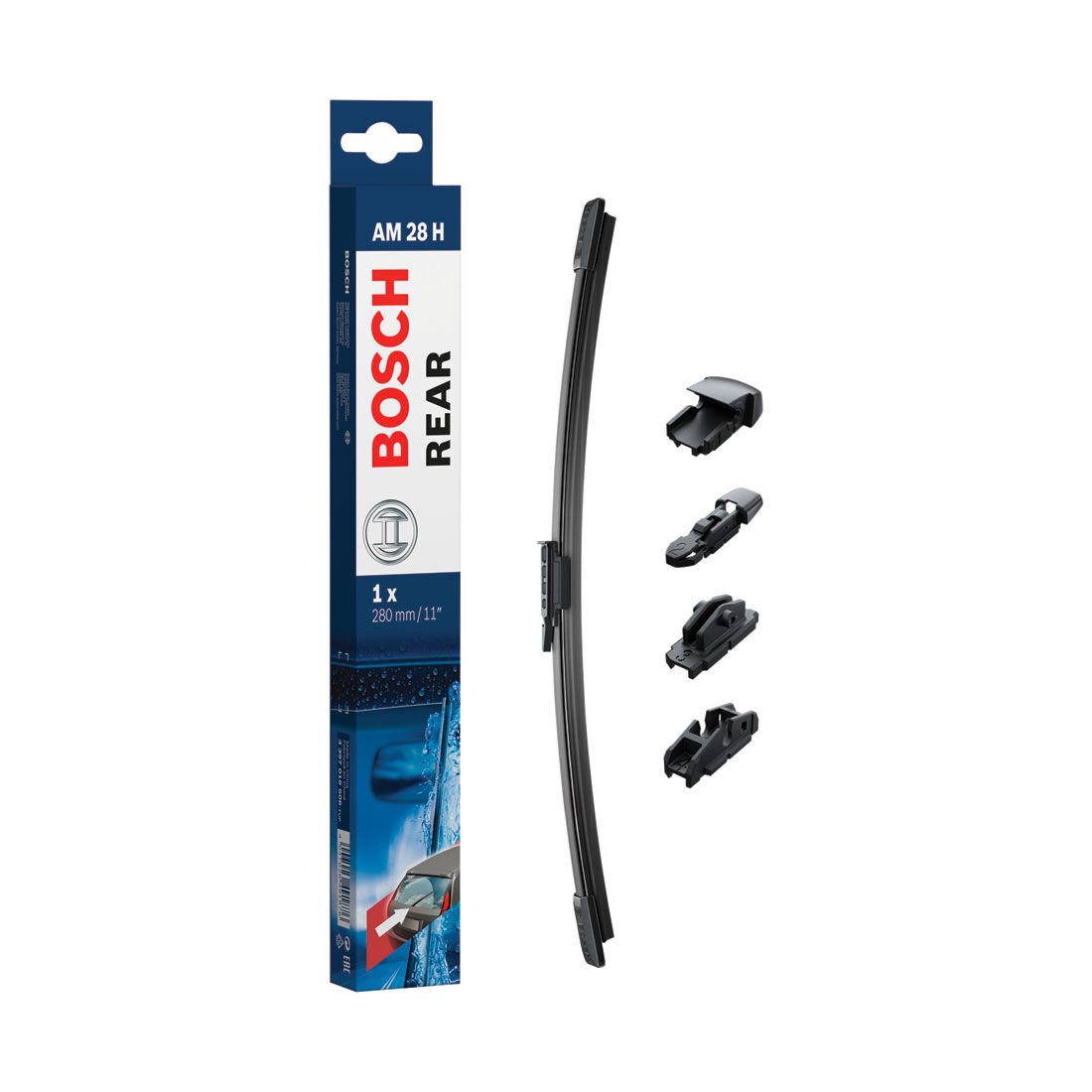 Bosch Rear Wiper Blade 280mm (11") Single - AM28H, , scanz_hi-res