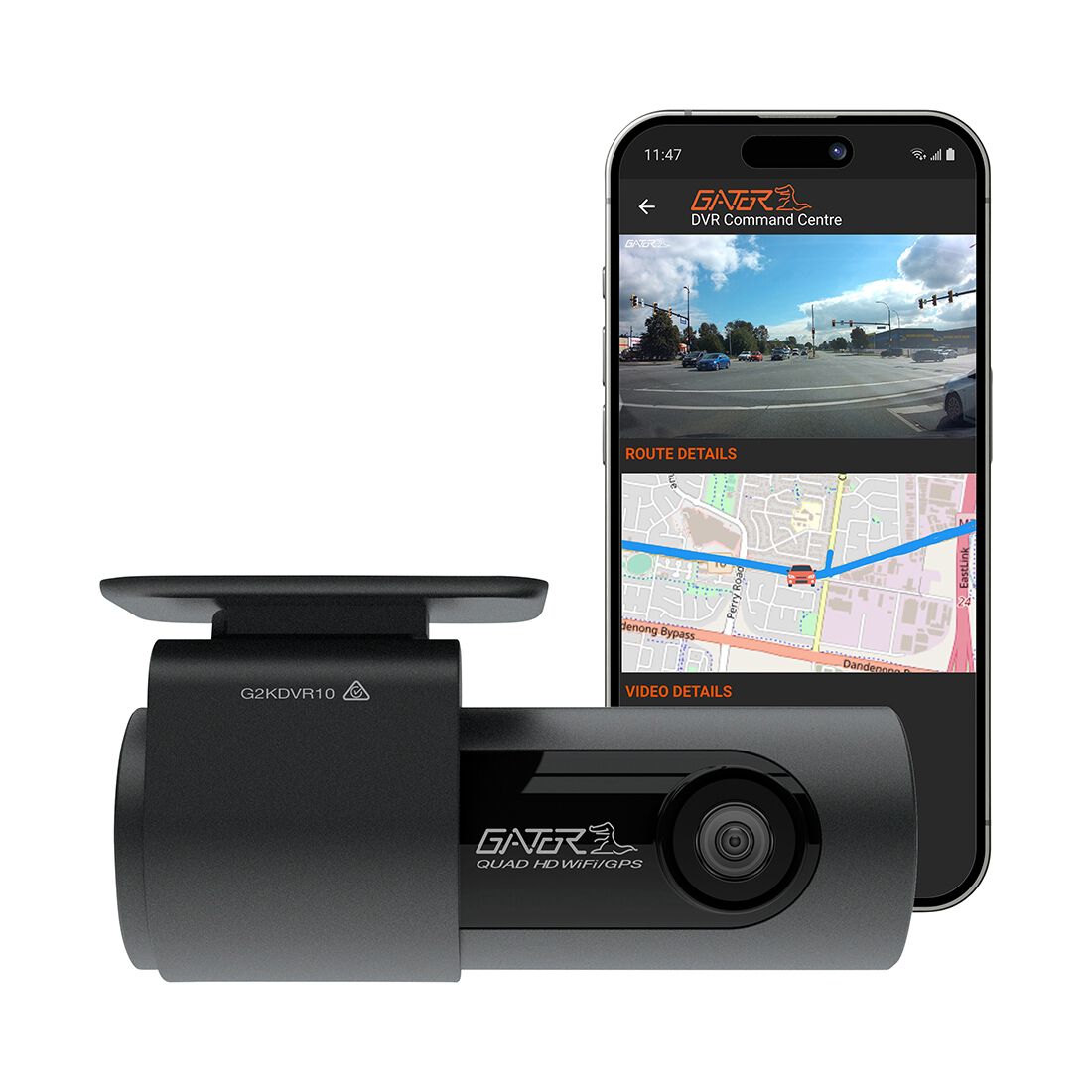 Gator Dash Camera 2K 32GB with WiFi + GPS G2KDVR10, , scanz_hi-res