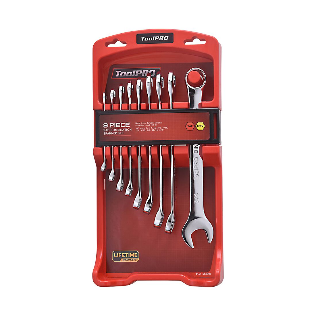 ToolPRO Spanner Set Combination SAE 9 Piece, , scanz_hi-res