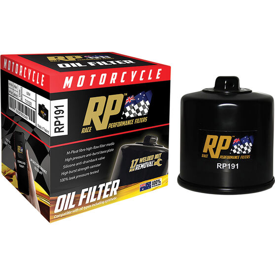 Race Performance Motorcycle Oil Filter - RP191, , scanz_hi-res