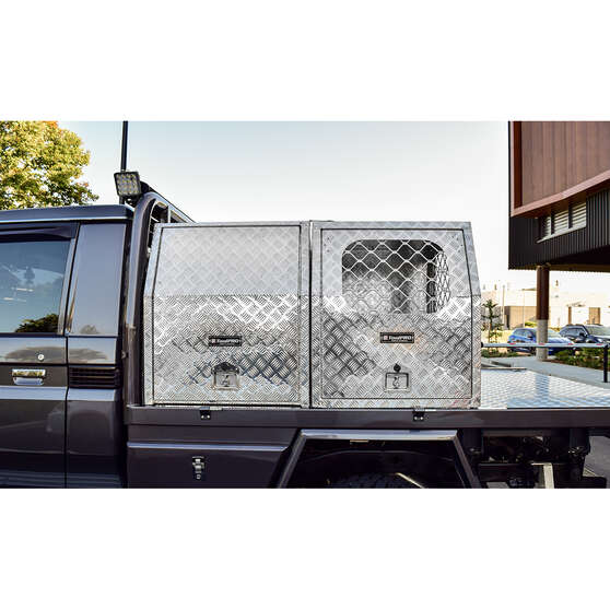 ToolPRO Dog Box - Modular, Aluminium Checker Plate, , scanz_hi-res