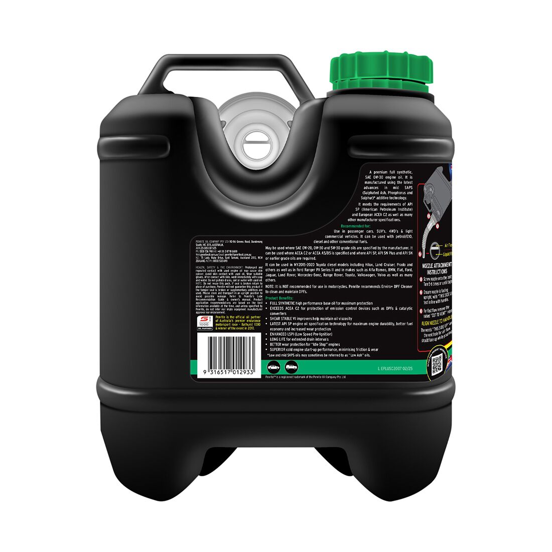 Penrite Enviro+ C2 Engine Oil 0W-30 7 Litre, , scanz_hi-res