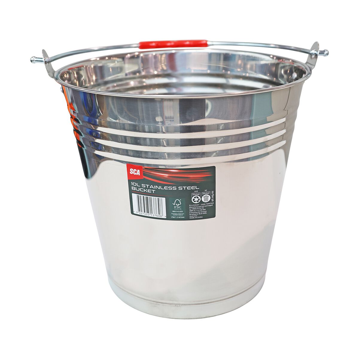 SCA Stainless Steel Bucket 10 Litre, , scanz_hi-res